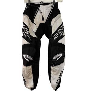 ONeal Black Unisex Knee Padding Abrasion-Resistant Motocross Pants Youth 12/14